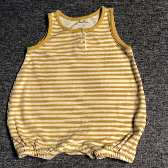 GOUMI Sunsuit - Gold & cream stripes - Size 6-12 mo - Picture 1 of 7